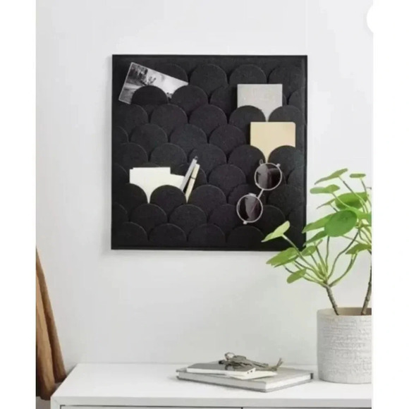 IKEA PLUGGLAND Memo Board Organize Notes Mail Photos Black 15 ¾ x 15 ¾" New - Picture 1 of 5